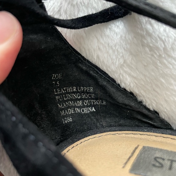 Steve Madden Black Strappy Heels 7.5 - Picture 6 of 7